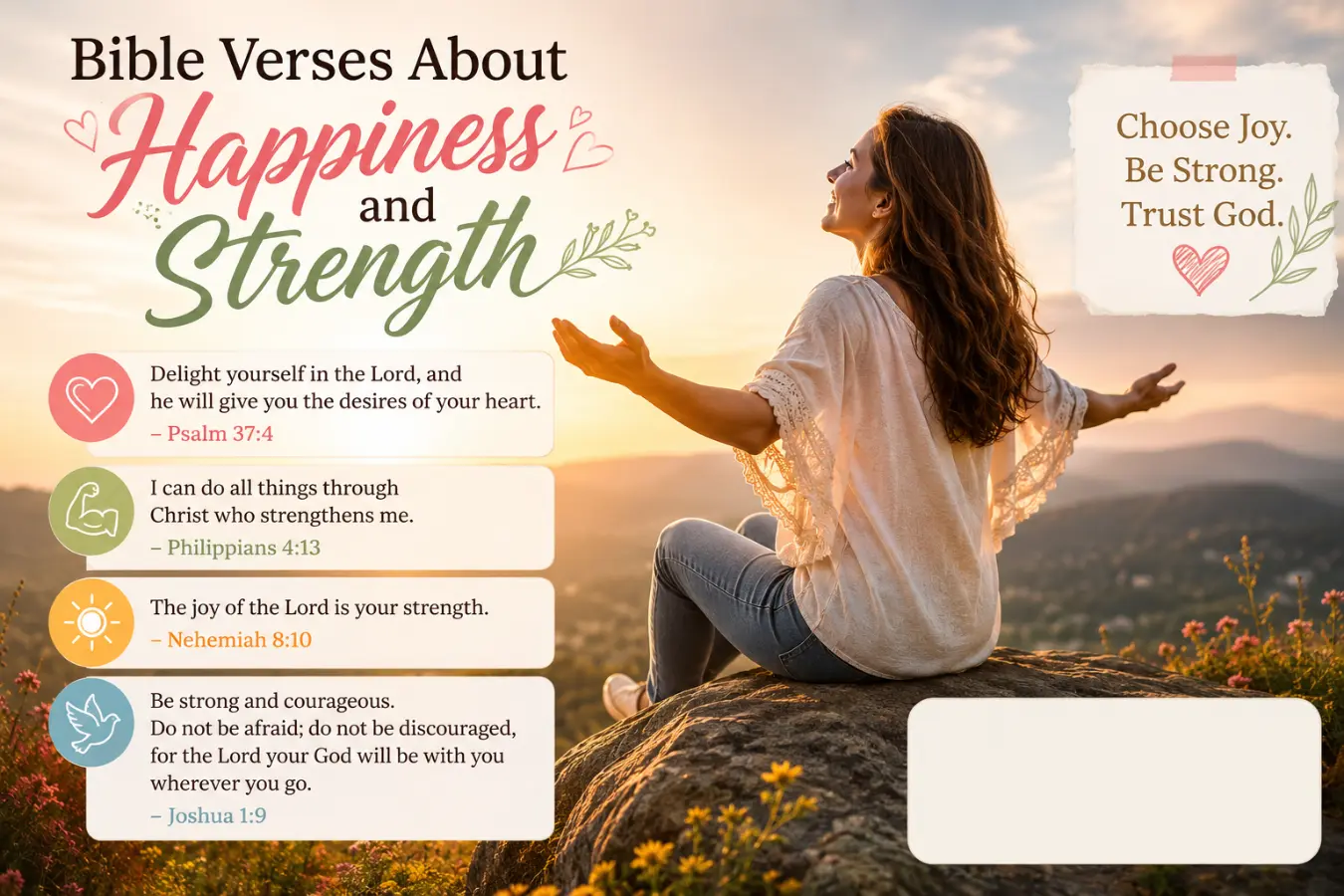 Bible Verses About Happiness and Strength