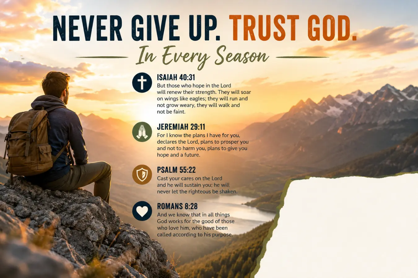 bible verses about never giving up