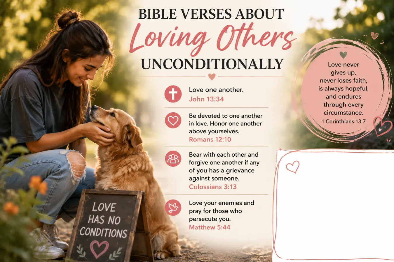 Bible Verses About Loving Others Unconditionally