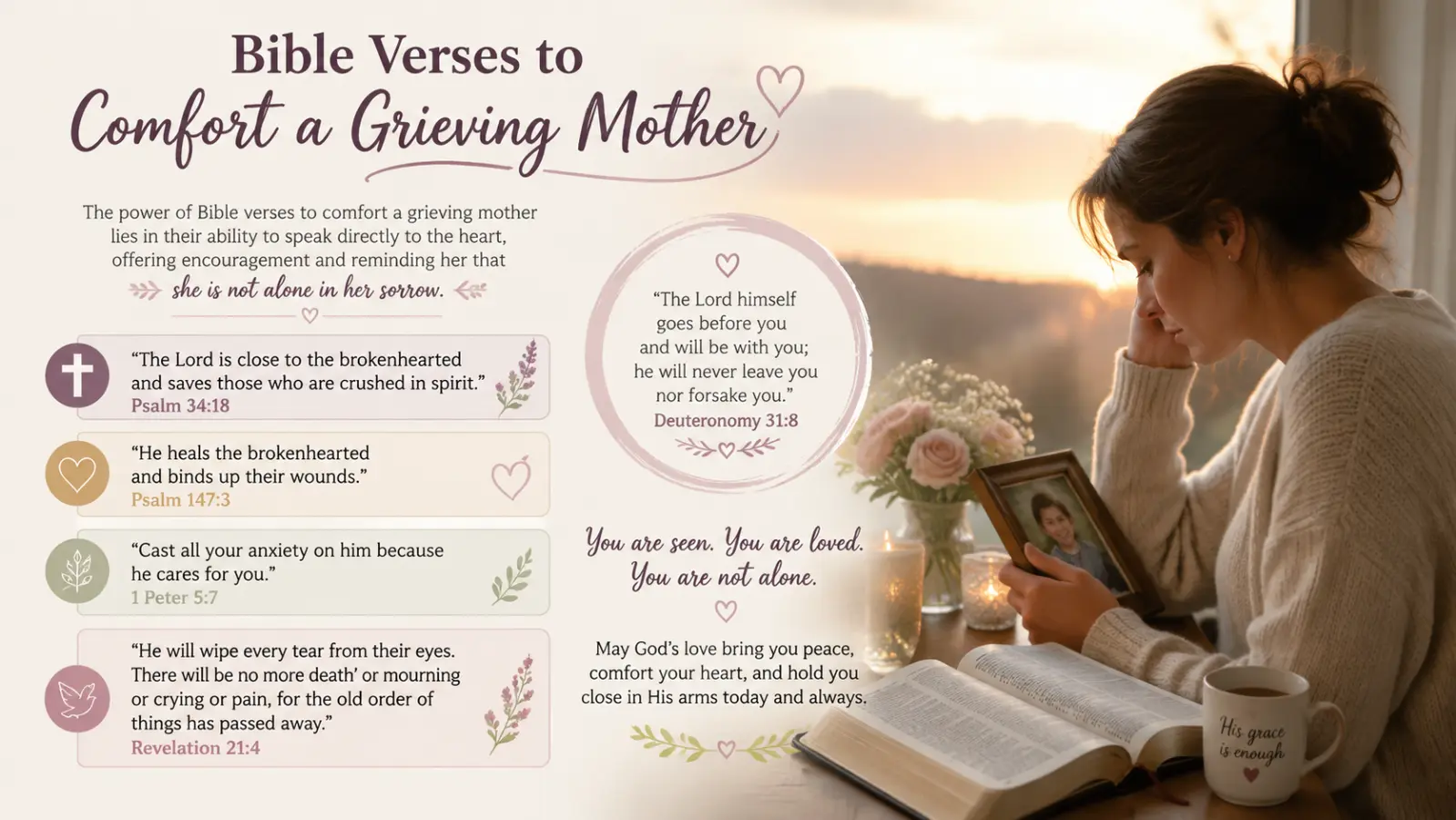 Bible Verses to Comfort a Grieving Mother