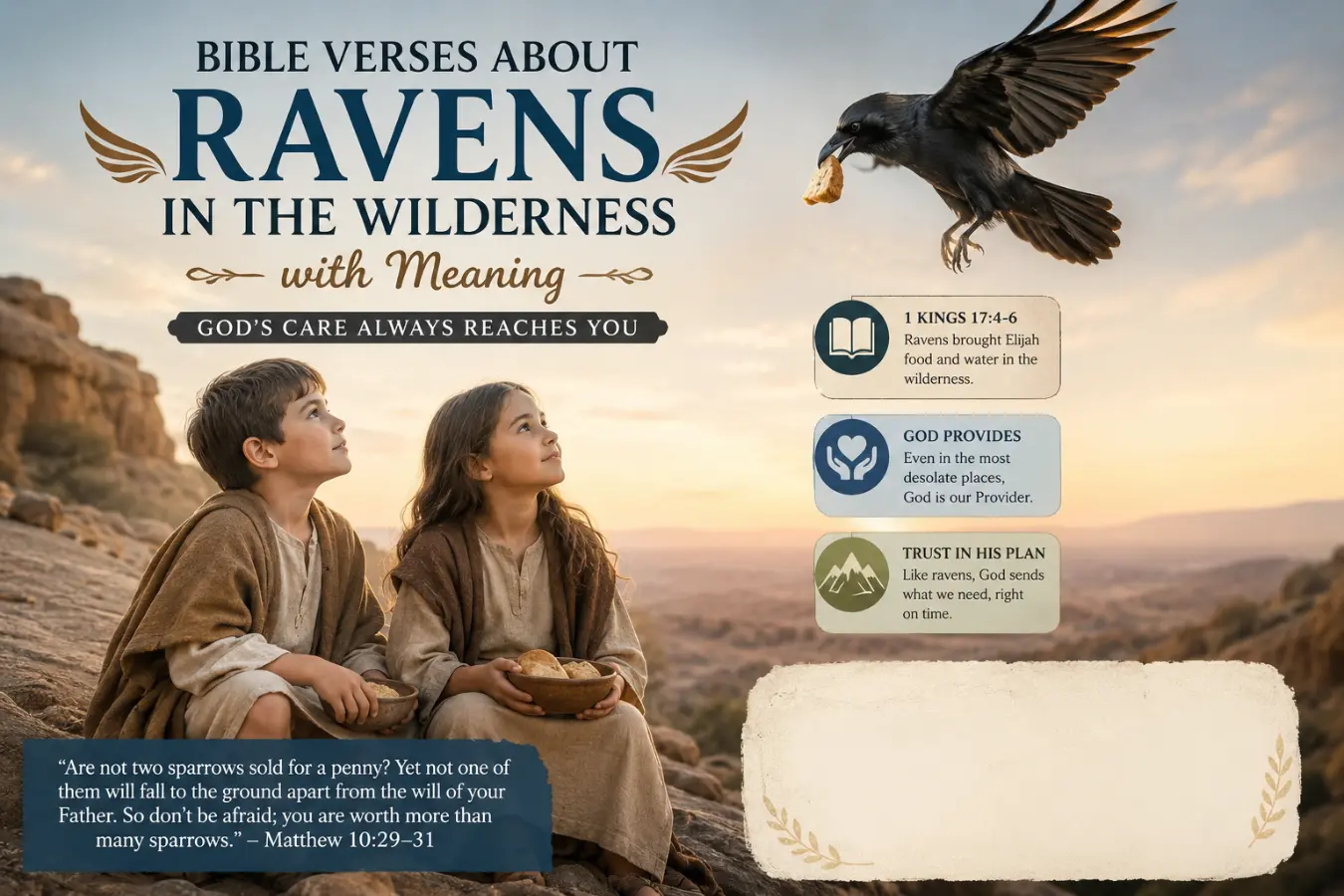 Bible verses about ravens in the wilderness