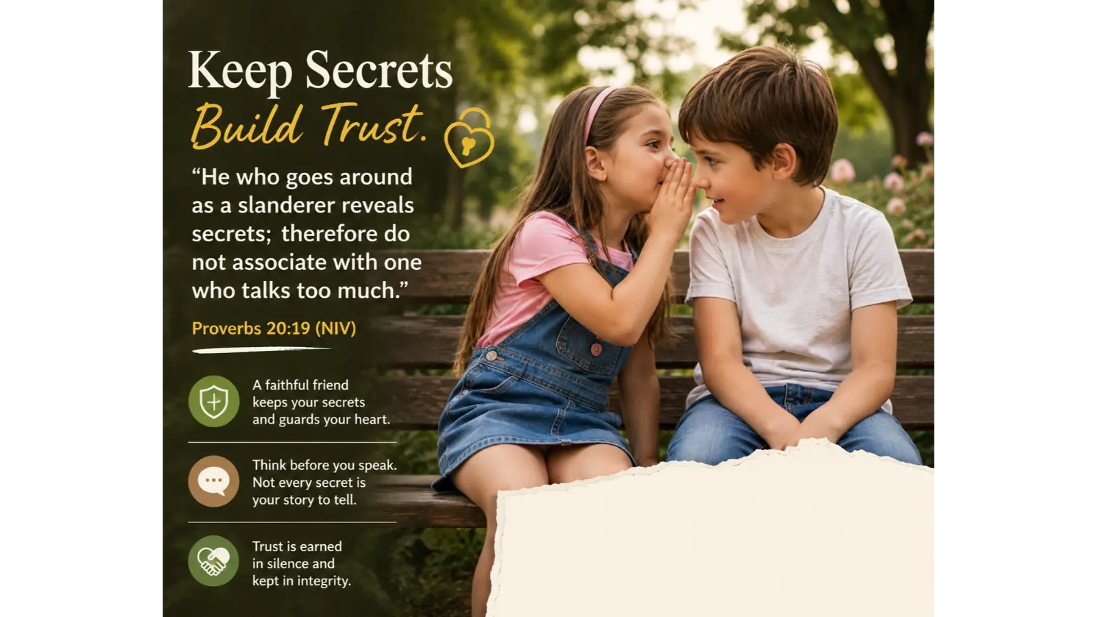 Scripture on keeping secrets and trust