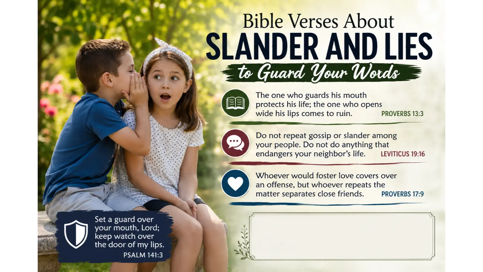 Bible Verses About Slander and Lies