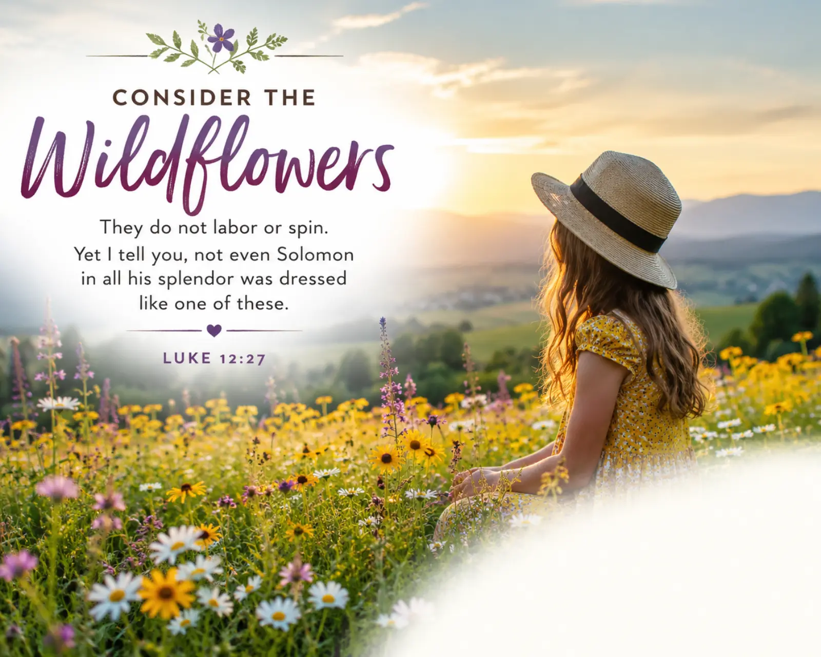 Scripture on Wildflower Growth