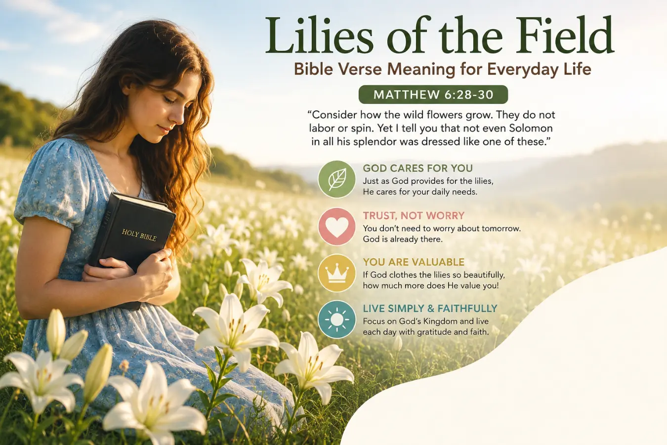 Lilies of the field Bible verse meaning