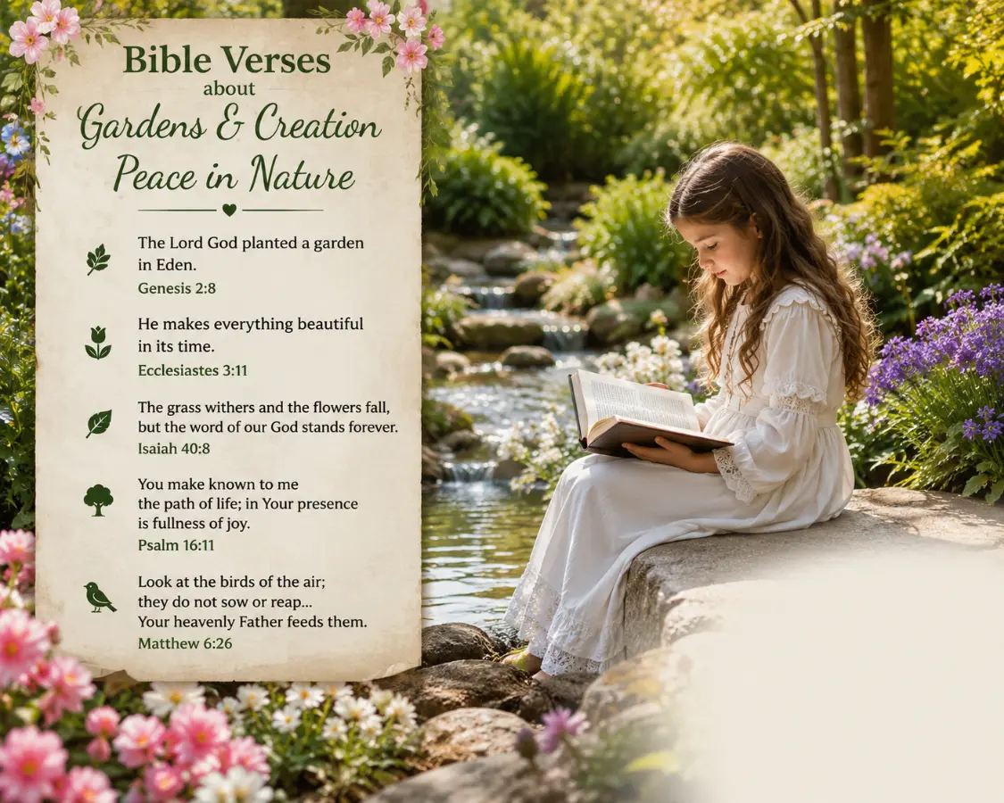 Bible verses about gardens and creation