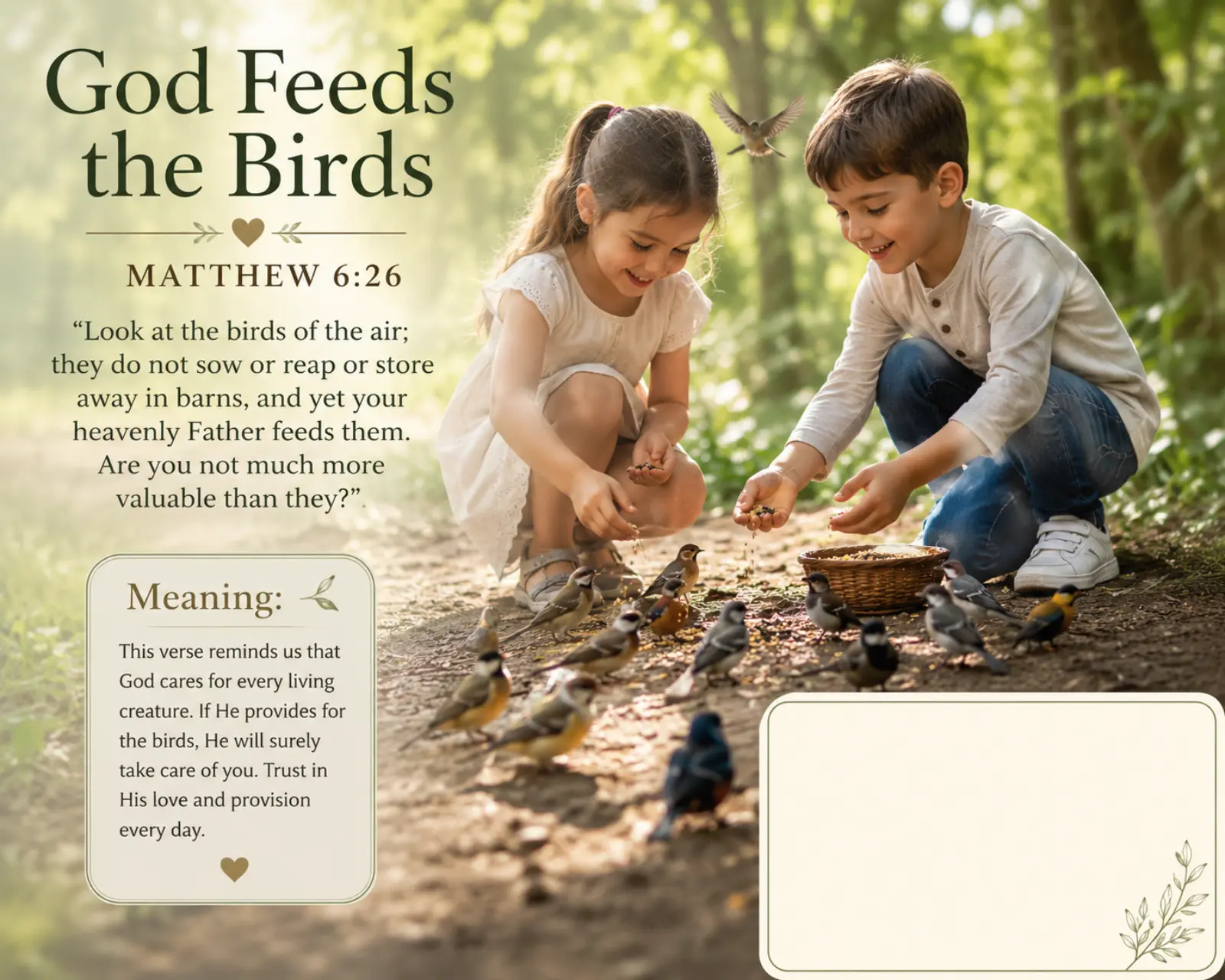 God Feeds the Birds Scripture Reference