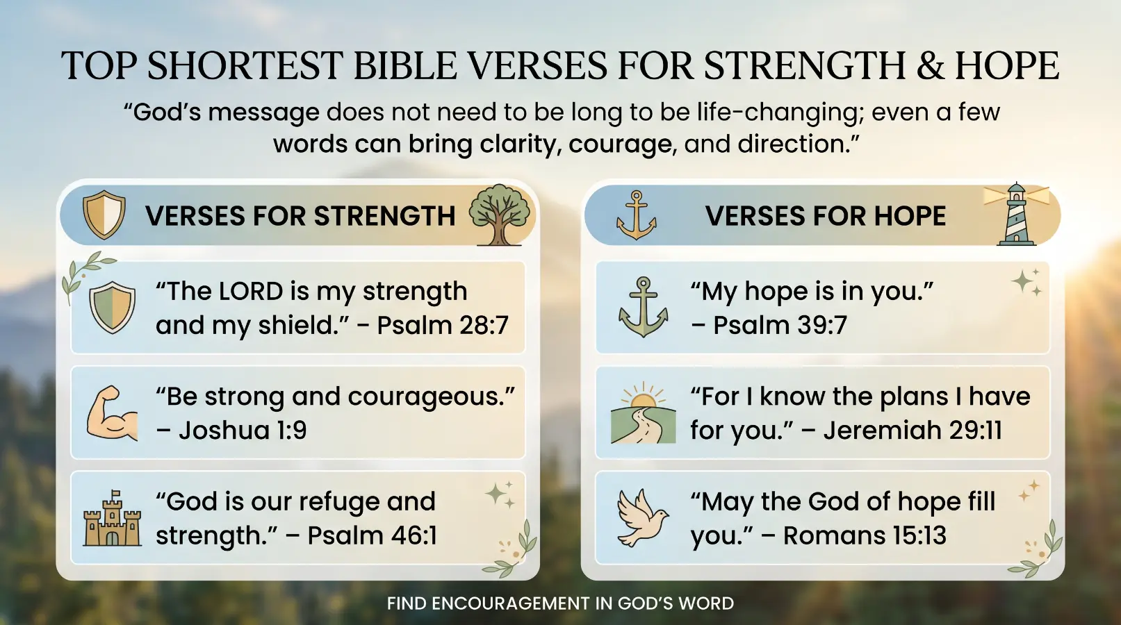 Top Shortest bible verses